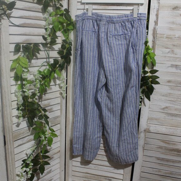 L Chico’s 100% Linen Striped Pants - Picture 8 of 13